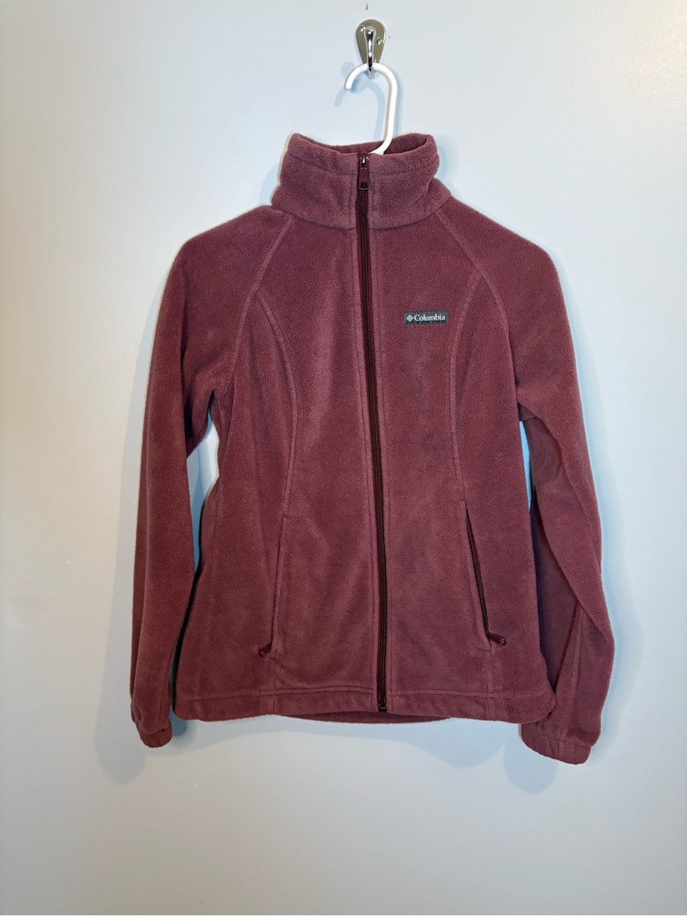 Columbia Women's Plum Fleece Zip-Up Jacket Mock Neck Unlined Gorpcore Activewear